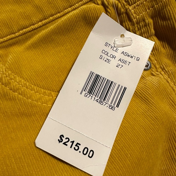 NWT AG Adriano Goldschmied Golden Corduroy Pants - Picture 3 of 3